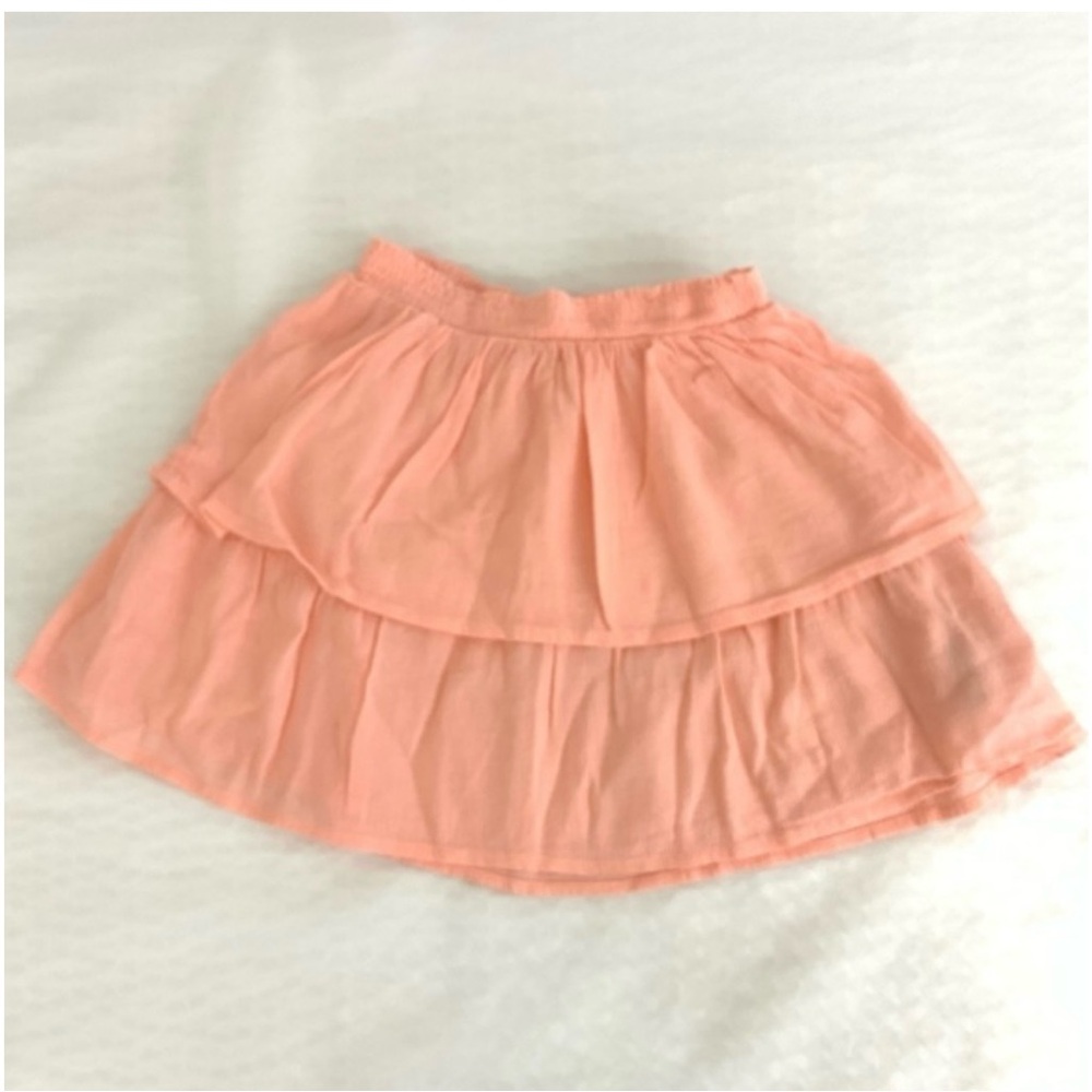 Girl’s GAP Orange Bubble Mini Skirt Tiered Casual Size 5